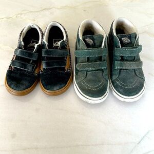 Two pairs of boys Vans